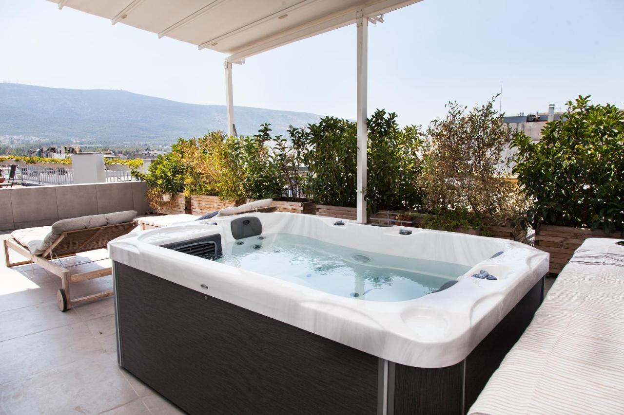 Gorgeous Penthouse With Private Jacuzzi And Amazing View! Leilighet Athen Eksteriør bilde
